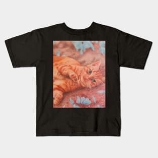 Butterfly Cat Colored Pencil Kids T-Shirt